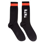 Tate black and orange socks